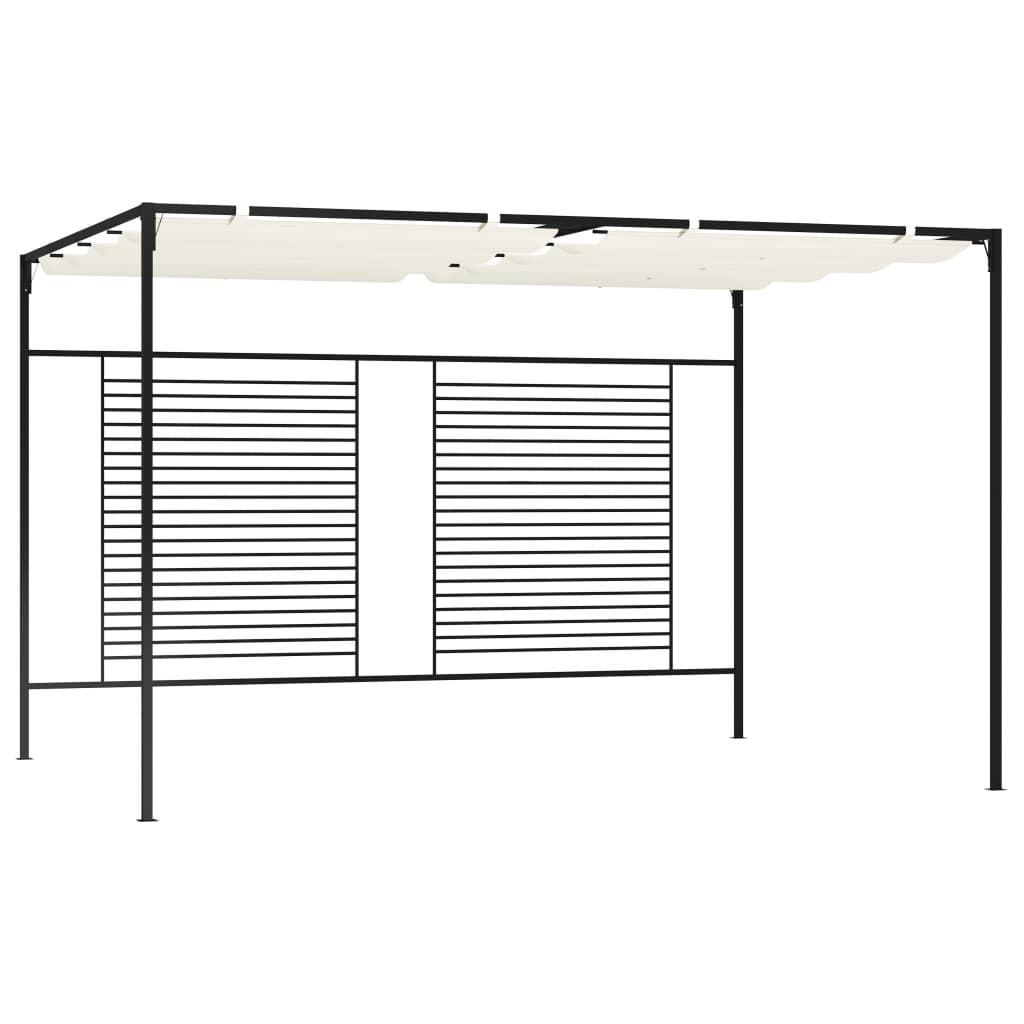 havepavillon med udtrækkeligt tag 3x4x2,3 m 180 g/m² creme