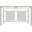 havepavillon med udtrækkeligt tag 3x4x2,3 m 180 g/m² creme