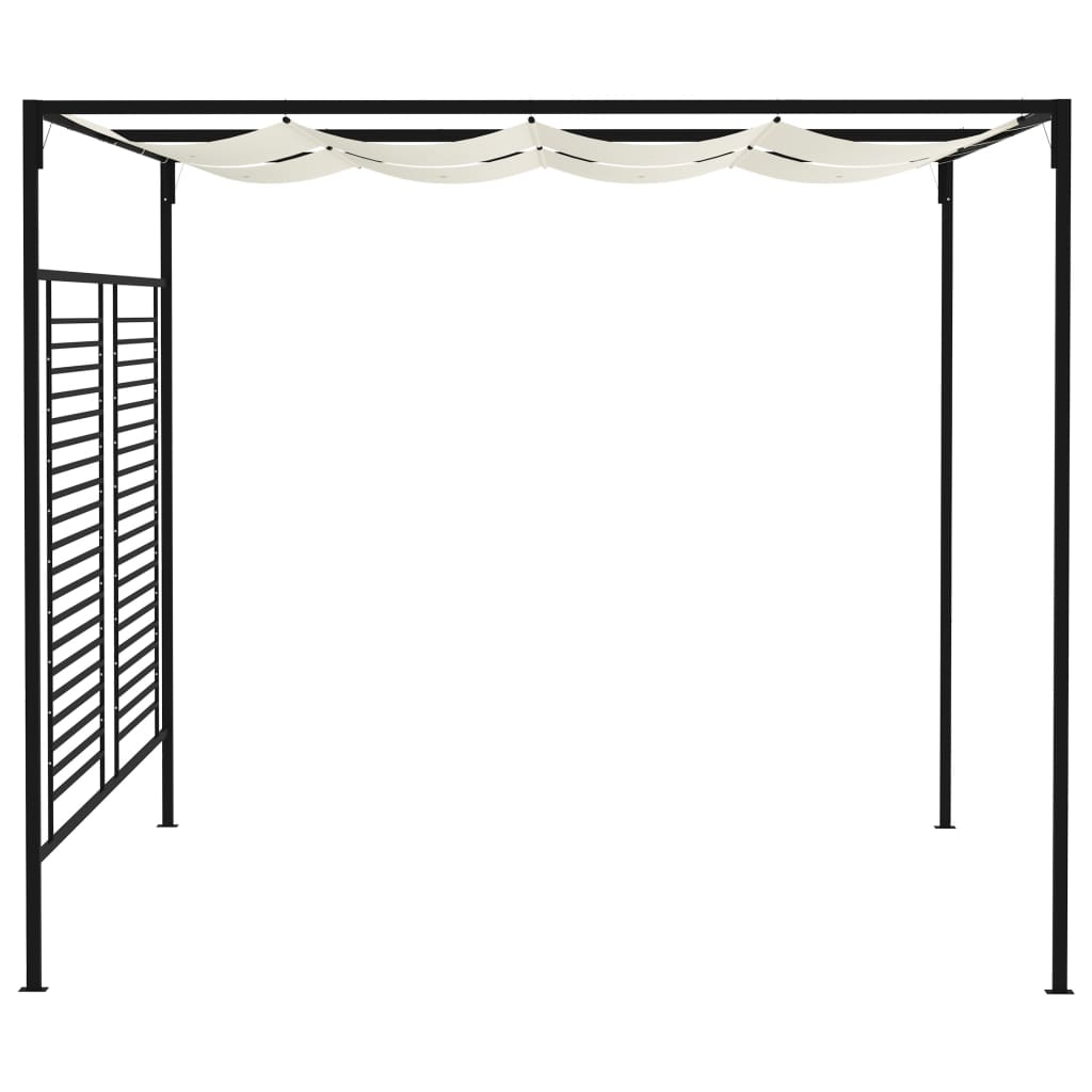 havepavillon med udtrækkeligt tag 3x4x2,3 m 180 g/m² creme