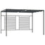 havepavillon med udtrækkeligt tag 4x3x2,3 m 180 g/m² antracit