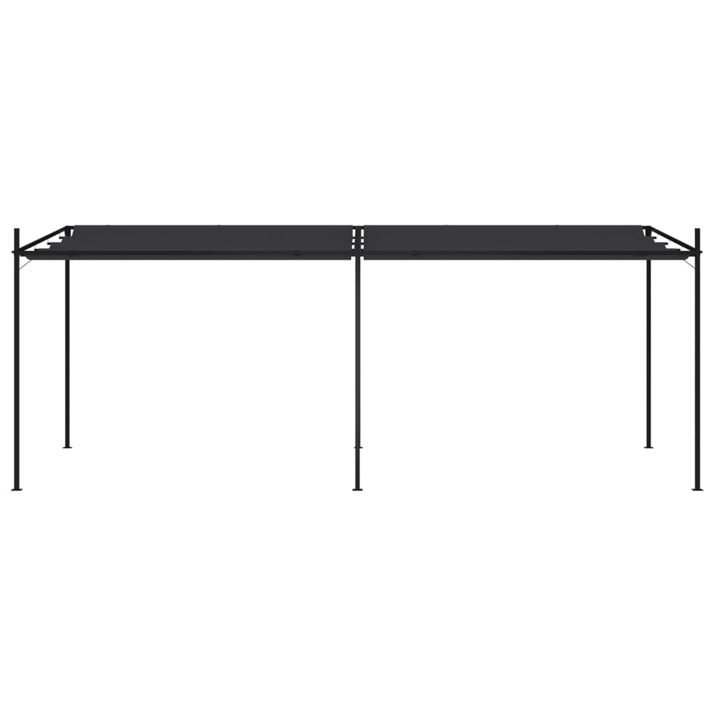 havepavillon med udtrækkeligt tag 600x300x233 cm antracitgrå