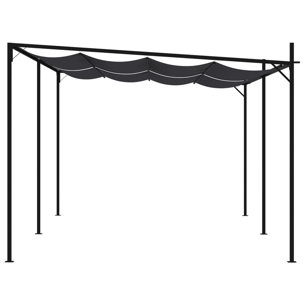 havepavillon med udtrækkeligt tag 600x300x233 cm antracitgrå