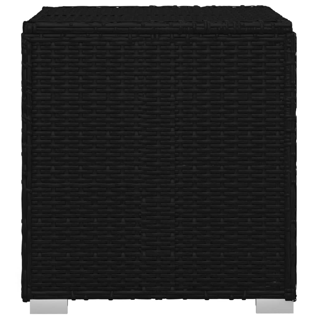 liggestole 3 dele med tebord polyrattan sort