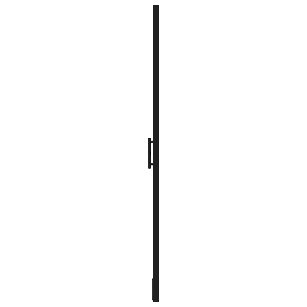 brusedør 91 x 195 cm hærdet glas sort