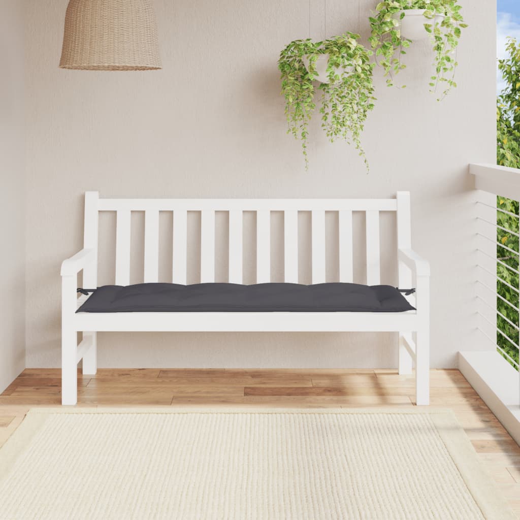 hynde til havebænk 150x50x7 cm oxfordstof antracitgrå