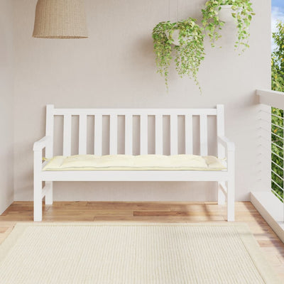 hynde til havebænk 150x50x7 cm oxfordstof cremehvid