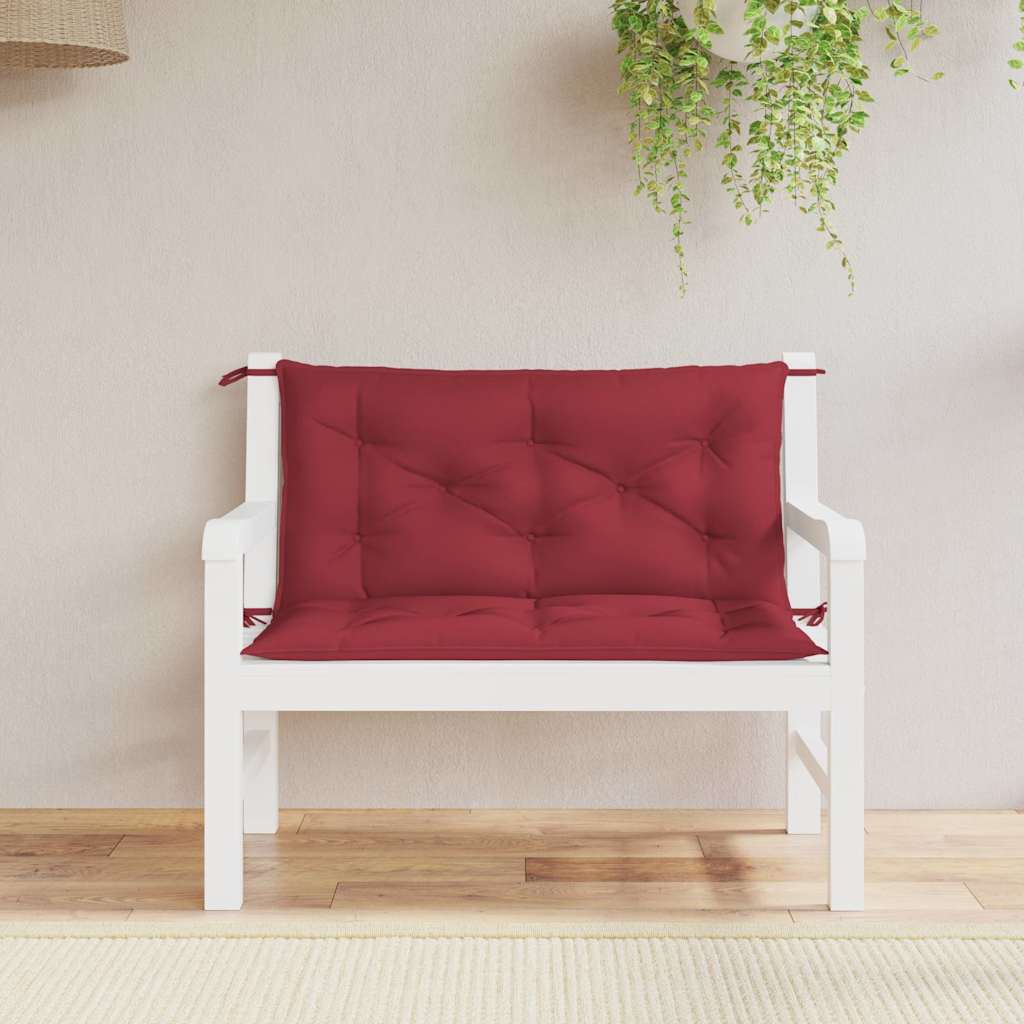 hynde til havebænk 100x(50+50)x7 cm oxfordstof vinrød