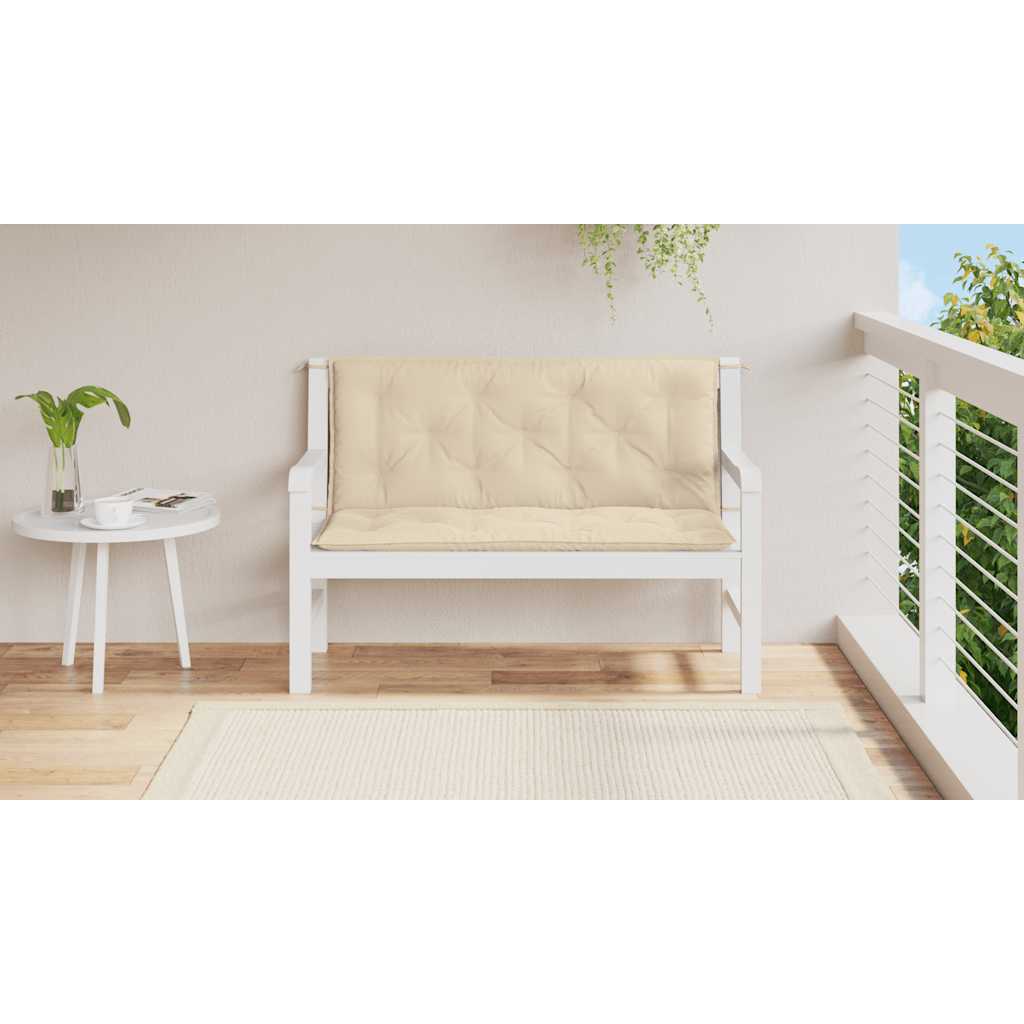 hynde til havebænk 120x(50+50)x7 cm oxfordstof beige