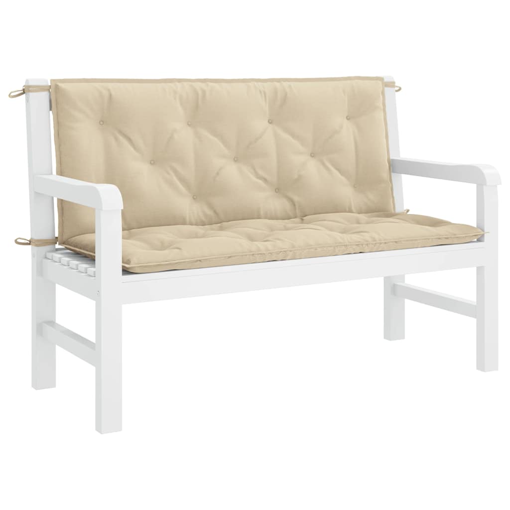hynde til havebænk 120x(50+50)x7 cm oxfordstof beige