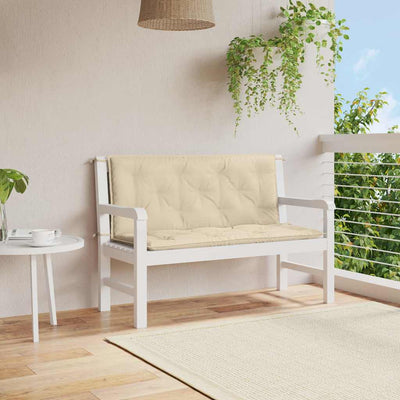 hynde til havebænk 120x(50+50)x7 cm oxfordstof beige