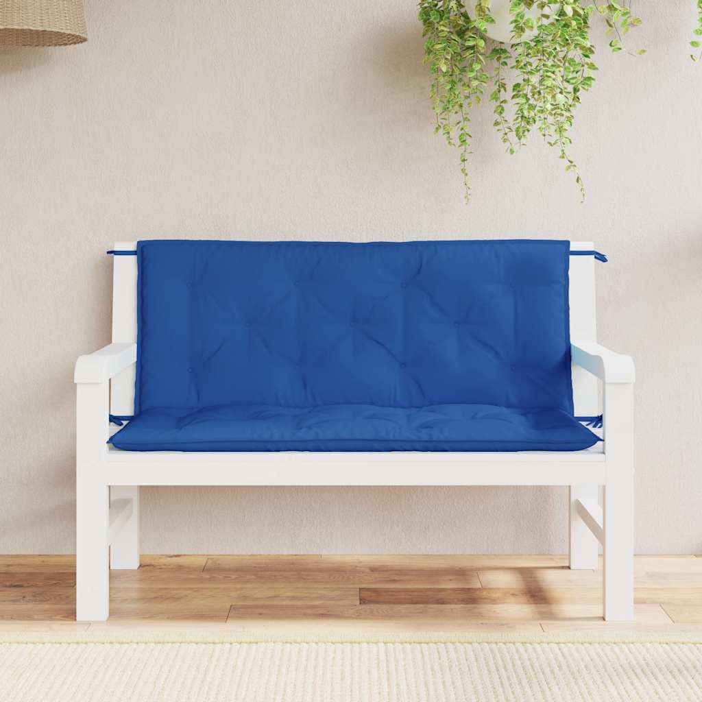 hynde til havebænk 120x(50+50)x7 cm oxfordstof blå