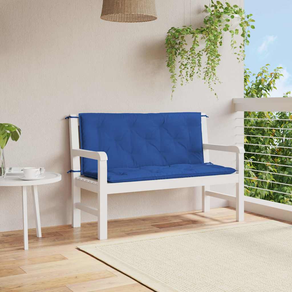 hynde til havebænk 120x(50+50)x7 cm oxfordstof blå