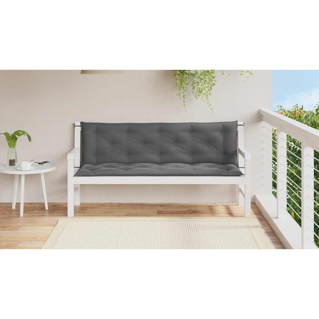 hynde til havebænk 150x(50+50)x7 cm oxfordstof antracitgrå