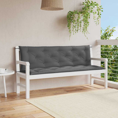 hynde til havebænk 150x(50+50)x7 cm oxfordstof antracitgrå