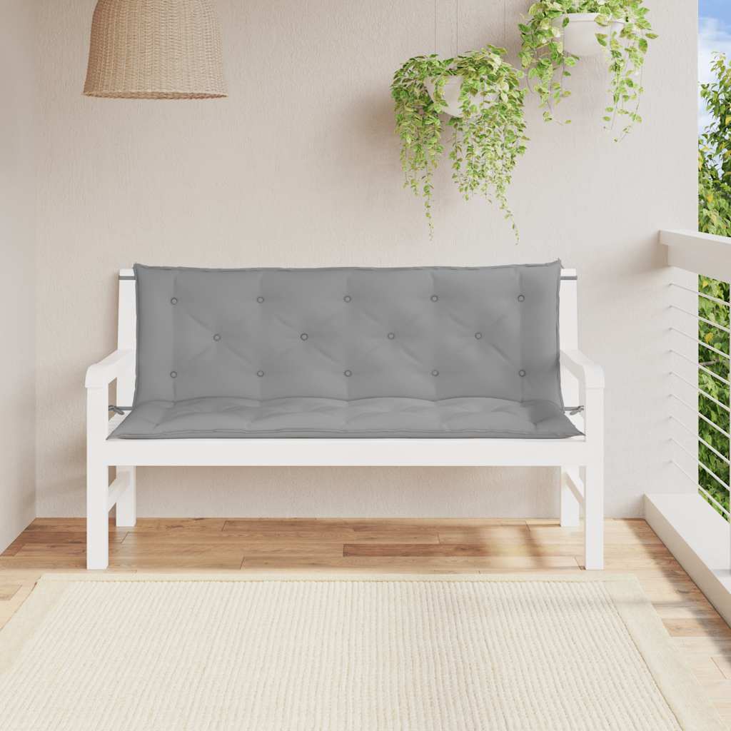 hynde til havebænk 150x(50+50)x7 cm oxfordstof grå