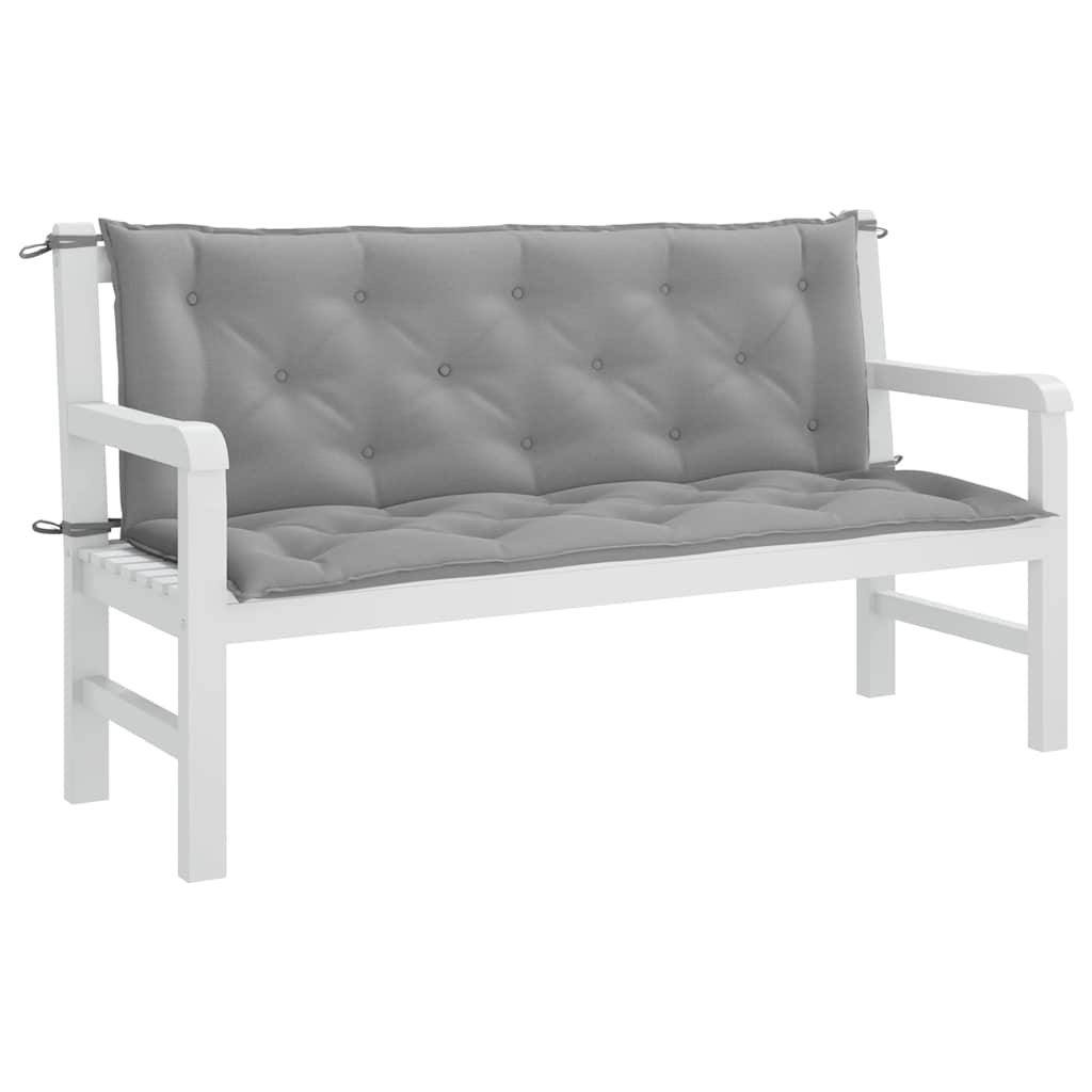 hynde til havebænk 150x(50+50)x7 cm oxfordstof grå