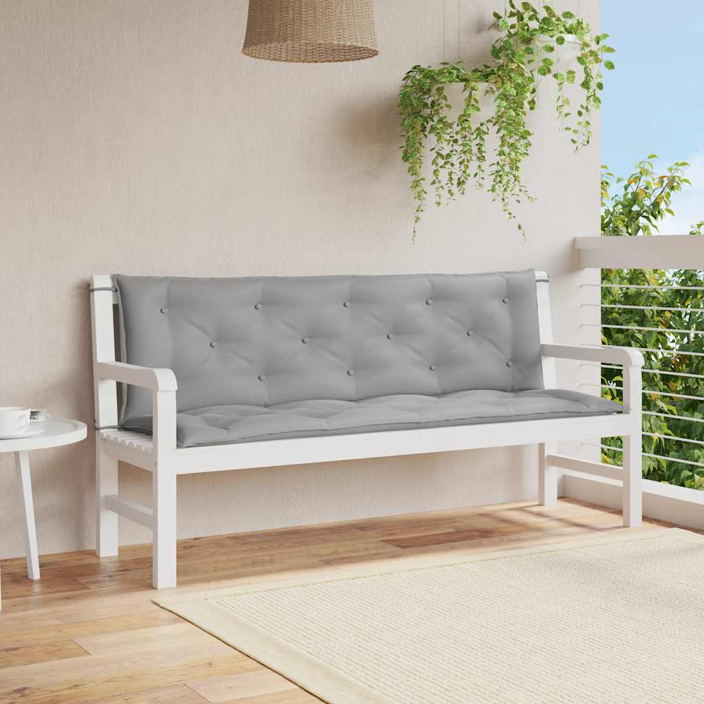 hynde til havebænk 150x(50+50)x7 cm oxfordstof grå