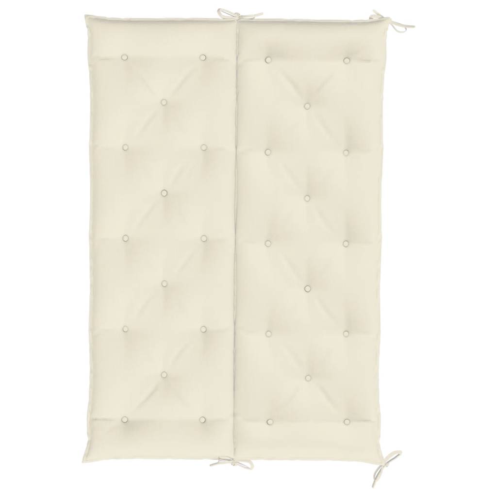 hynde til havebænk 150x(50+50)x7 cm oxfordstof cremehvid