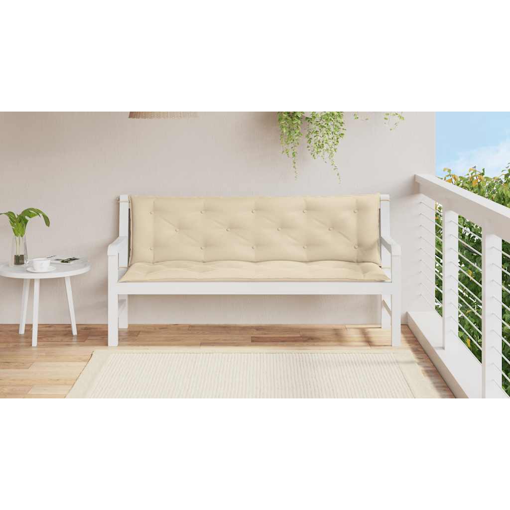 hynde til havebænk 150x(50+50)x7 cm oxfordstof beige