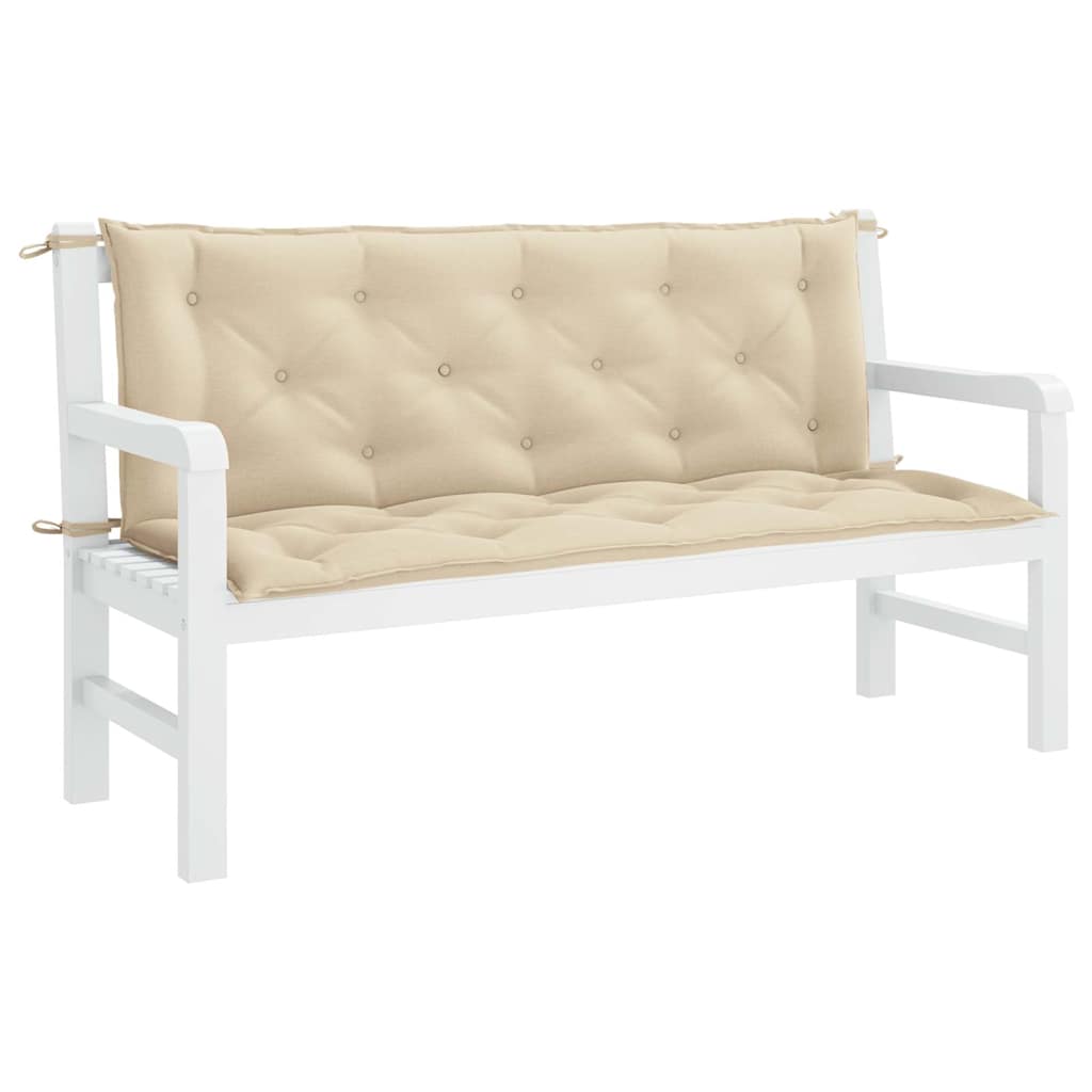 hynde til havebænk 150x(50+50)x7 cm oxfordstof beige