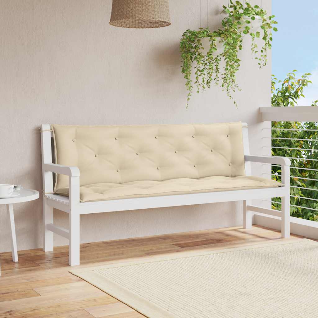 hynde til havebænk 150x(50+50)x7 cm oxfordstof beige