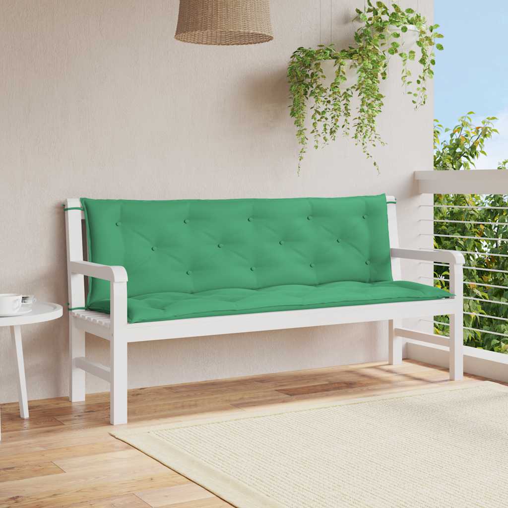 hynde til havebænk 150x(50+50)x7 cm oxfordstof grøn