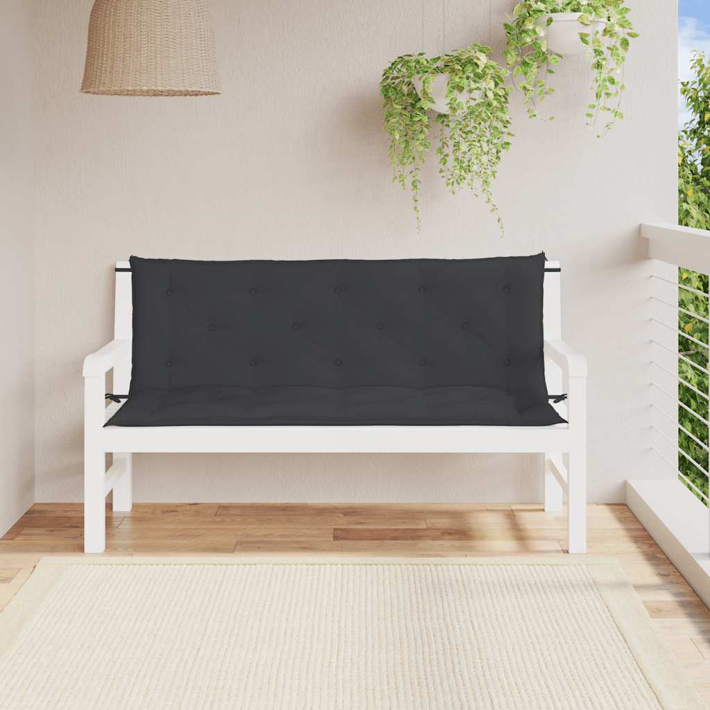hynde til havebænk 150x(50+50)x7 cm oxfordstof sort