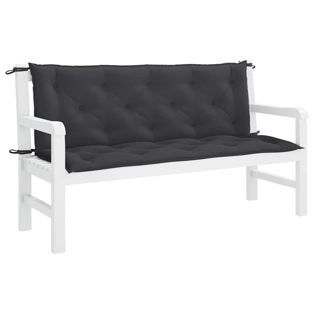 hynde til havebænk 150x(50+50)x7 cm oxfordstof sort