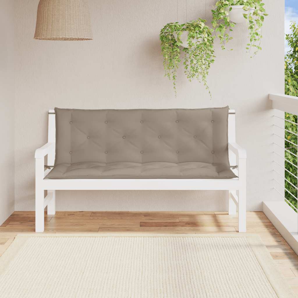 hynde til havebænk 150x(50+50)x7 cm oxfordstof gråbrun