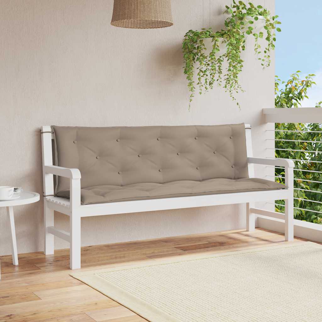 hynde til havebænk 150x(50+50)x7 cm oxfordstof gråbrun