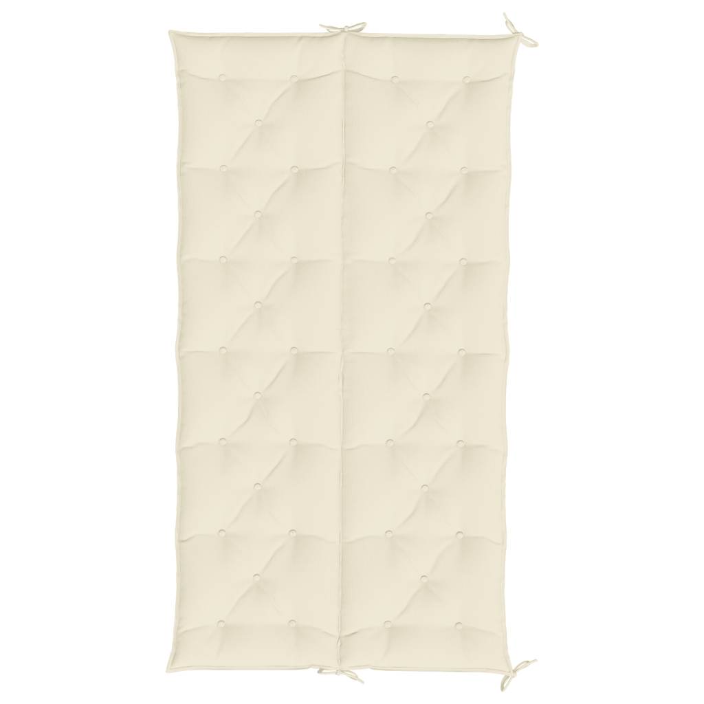hynde til havebænk 200x(50+50)x7 cm oxfordstof cremehvid