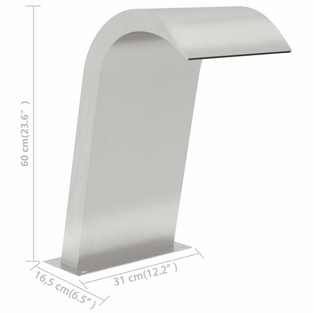 poolfontæne 50x30x60 cm rustfrit stål 304