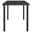 havebord 180x70x73 cm polyrattan sort