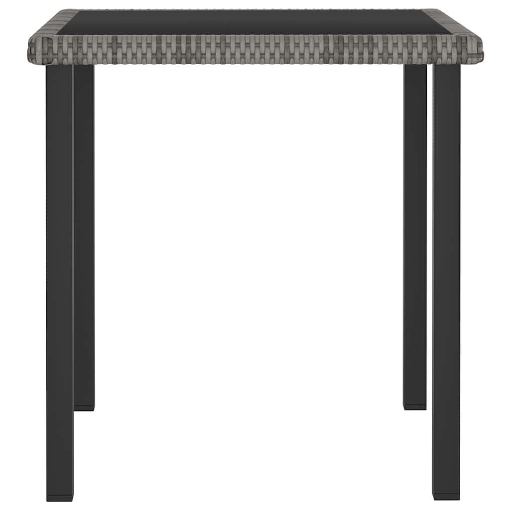 havebord 70x70x73 cm polyrattan grå