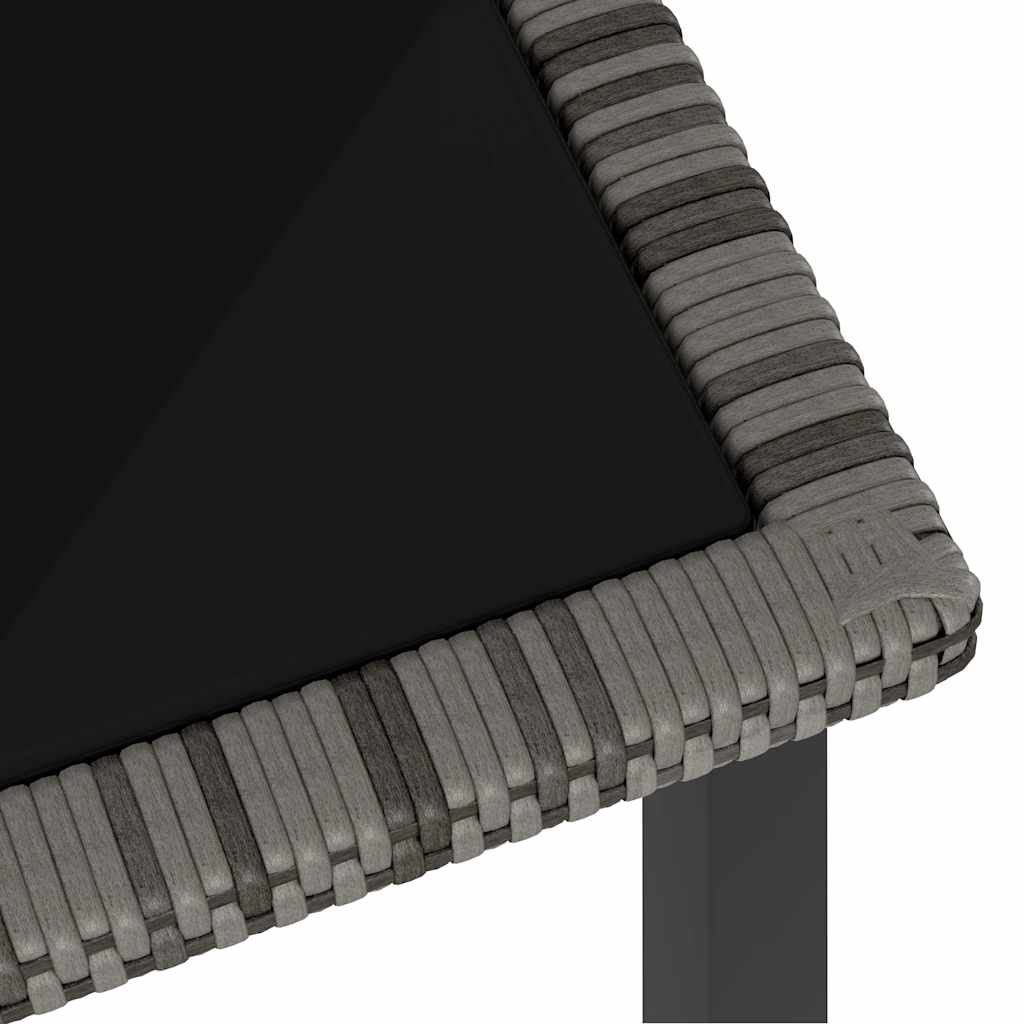 havebord 70x70x73 cm polyrattan grå
