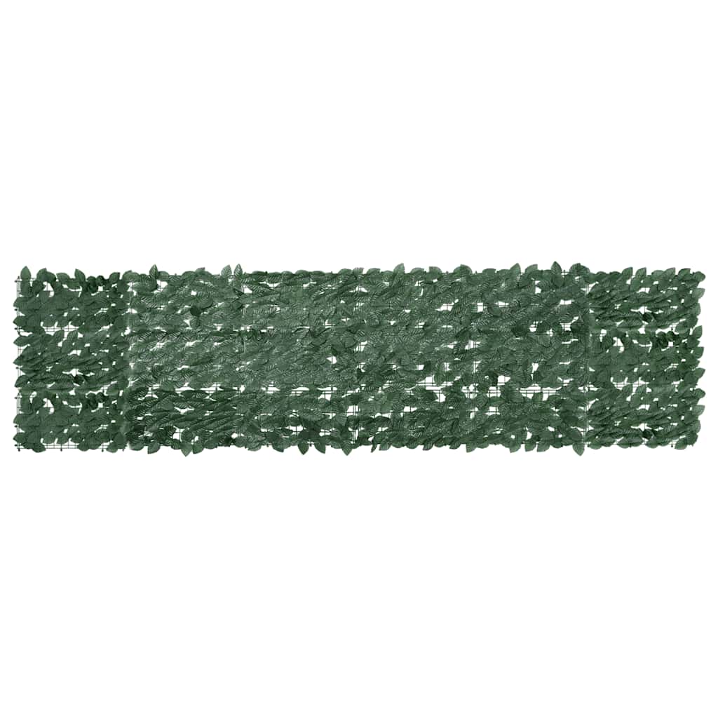 altanafskærmning 300x75 cm mørkegrønne blade