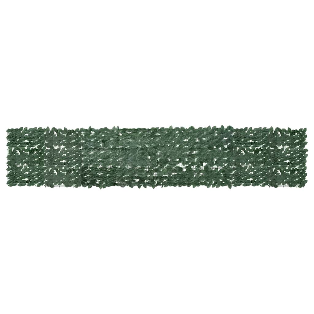 altanafskærmning 400x75 cm mørkegrønne blade