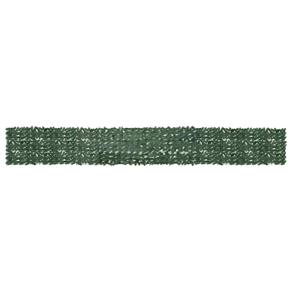 altanafskærmning 600x75 cm mørkegrønne blade