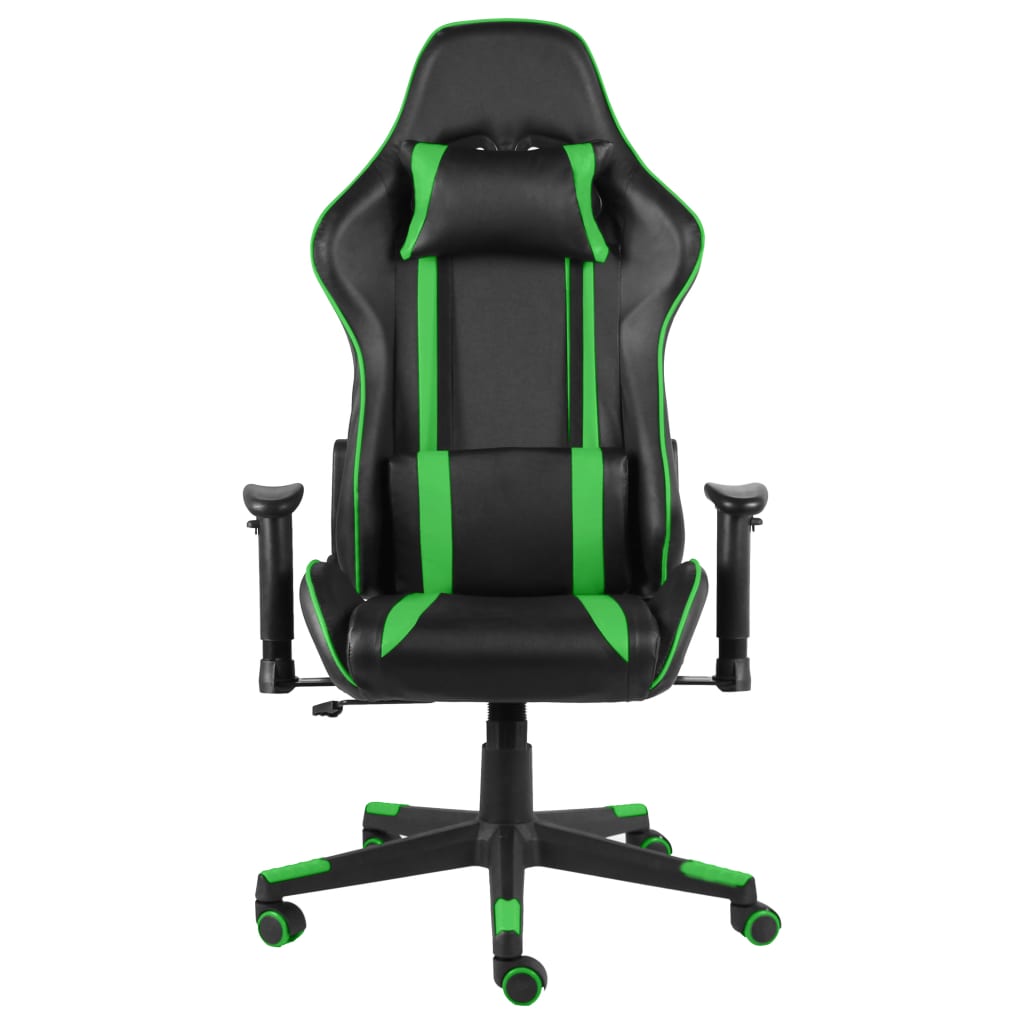 drejelig gamingstol PVC grøn