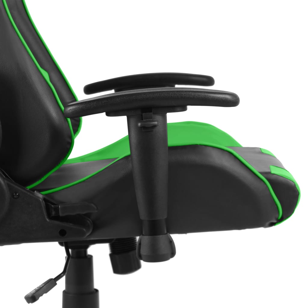 drejelig gamingstol PVC grøn