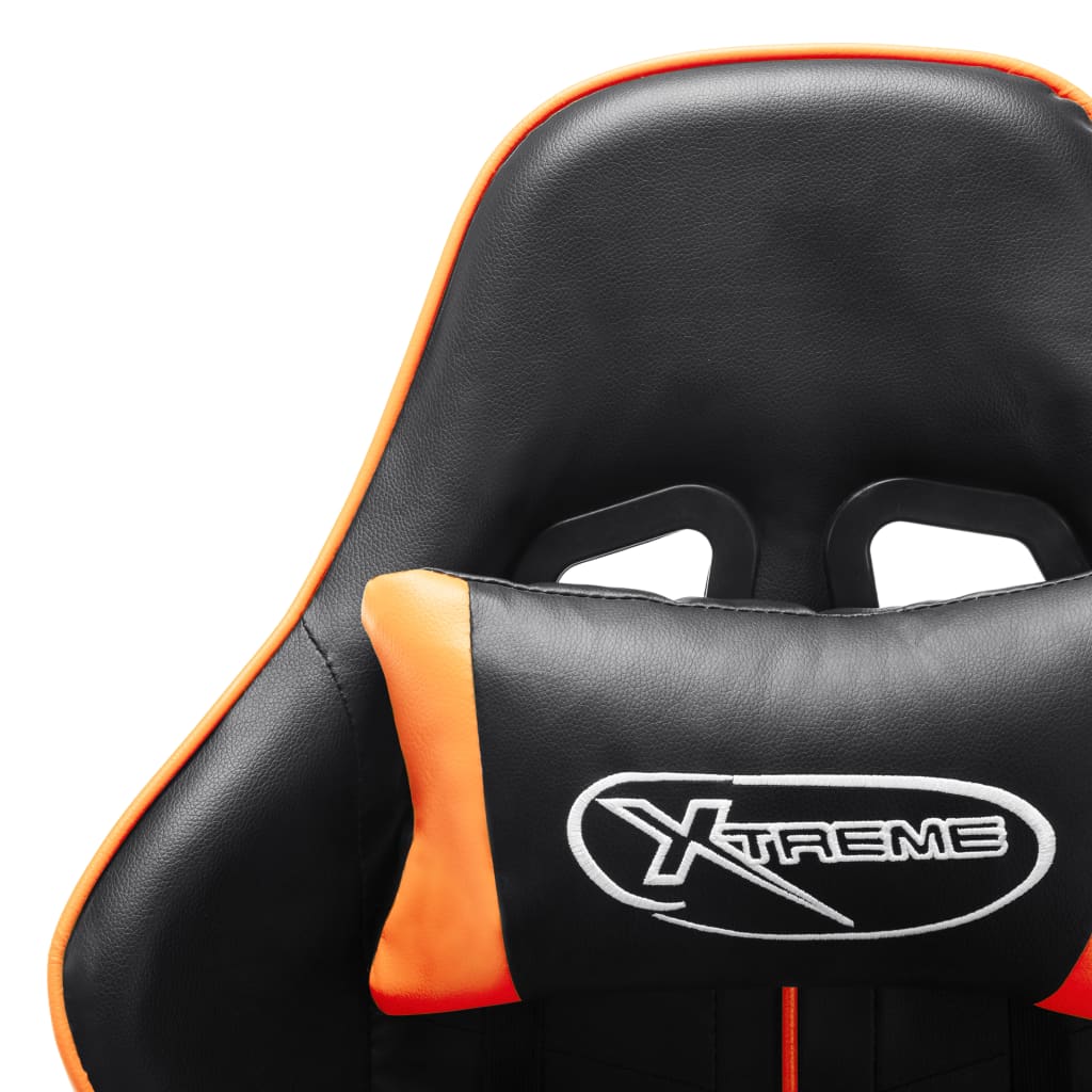 gamingstol kunstlæder sort og orange