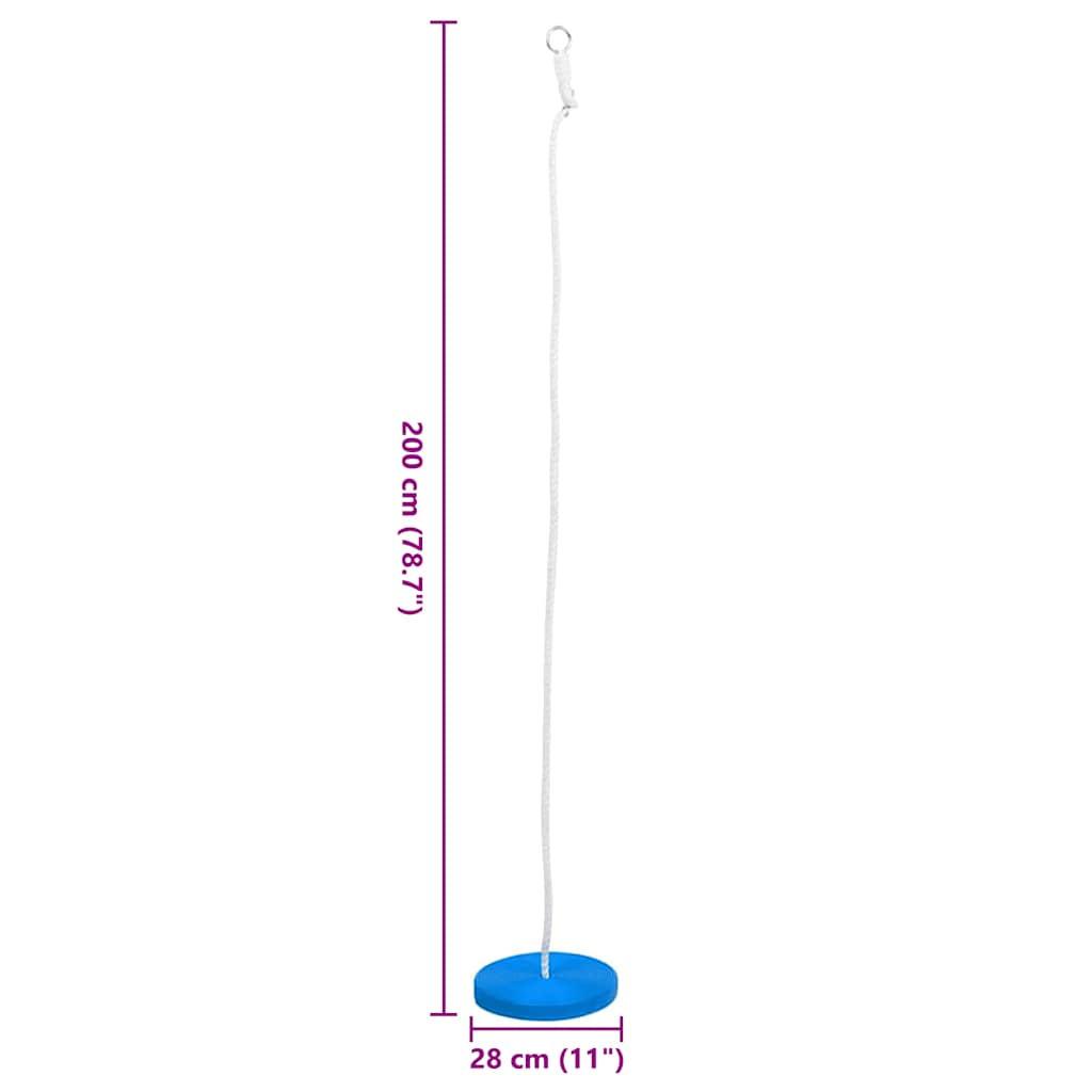 gynge 200 cm blå