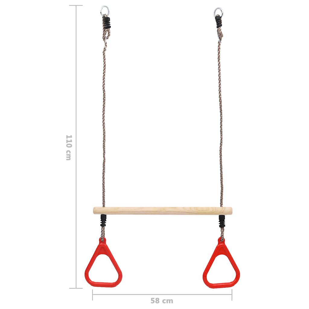 trapezgynge med ringe