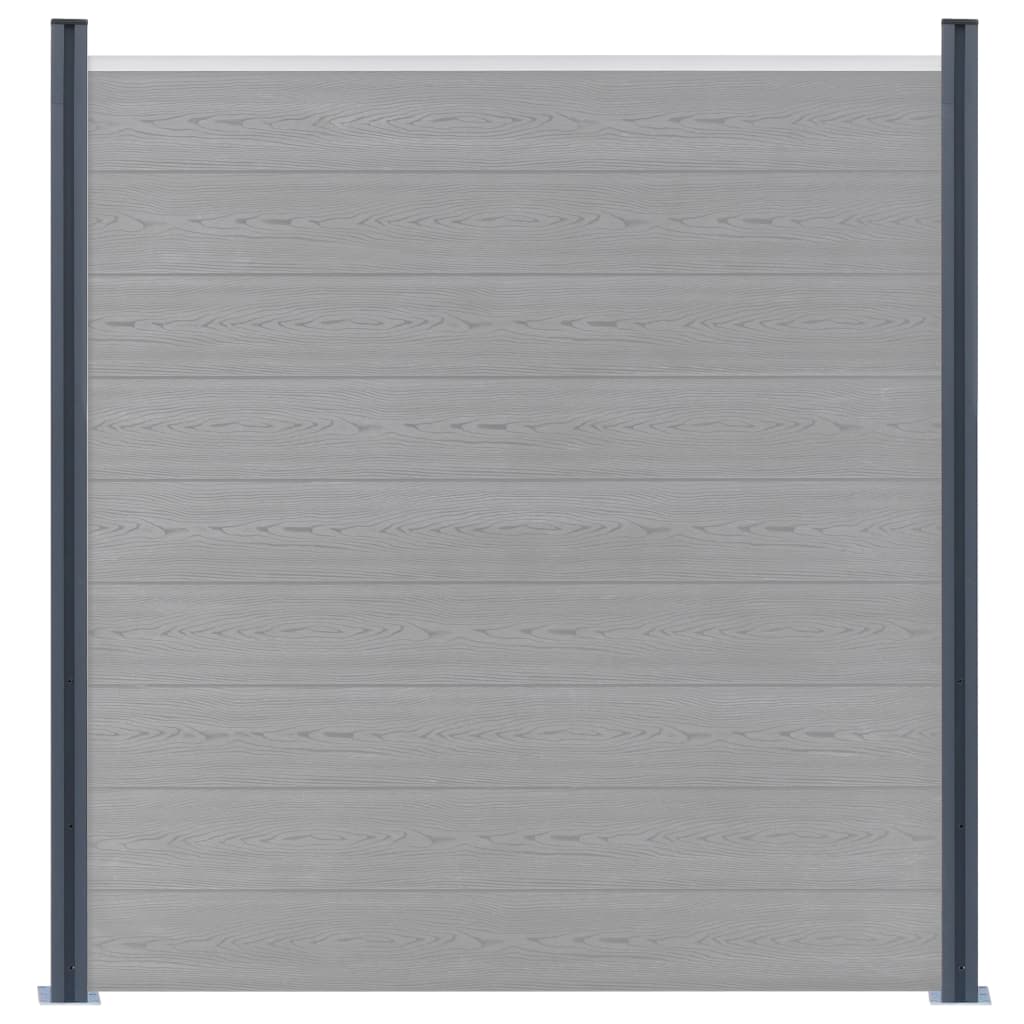 hegnspæle 2 stk. 185 cm aluminium mørkegrå