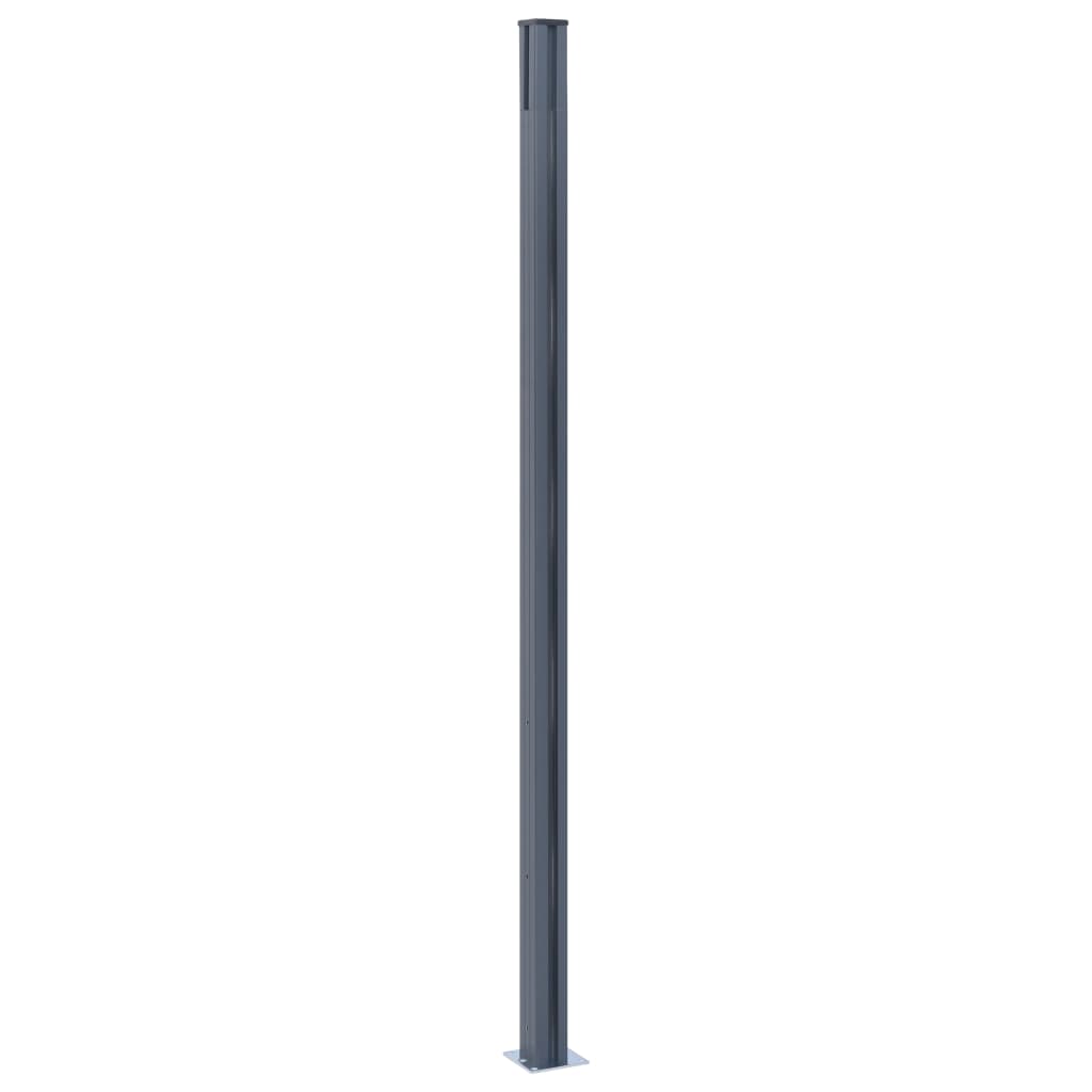 hegnspæle 2 stk. 185 cm aluminium mørkegrå