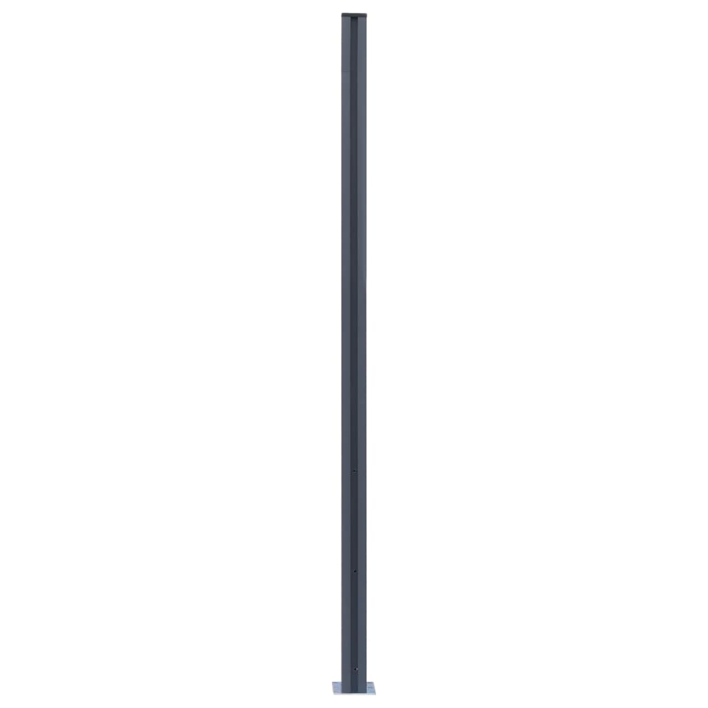 hegnspæle 3 stk. 185 cm aluminium mørkegrå
