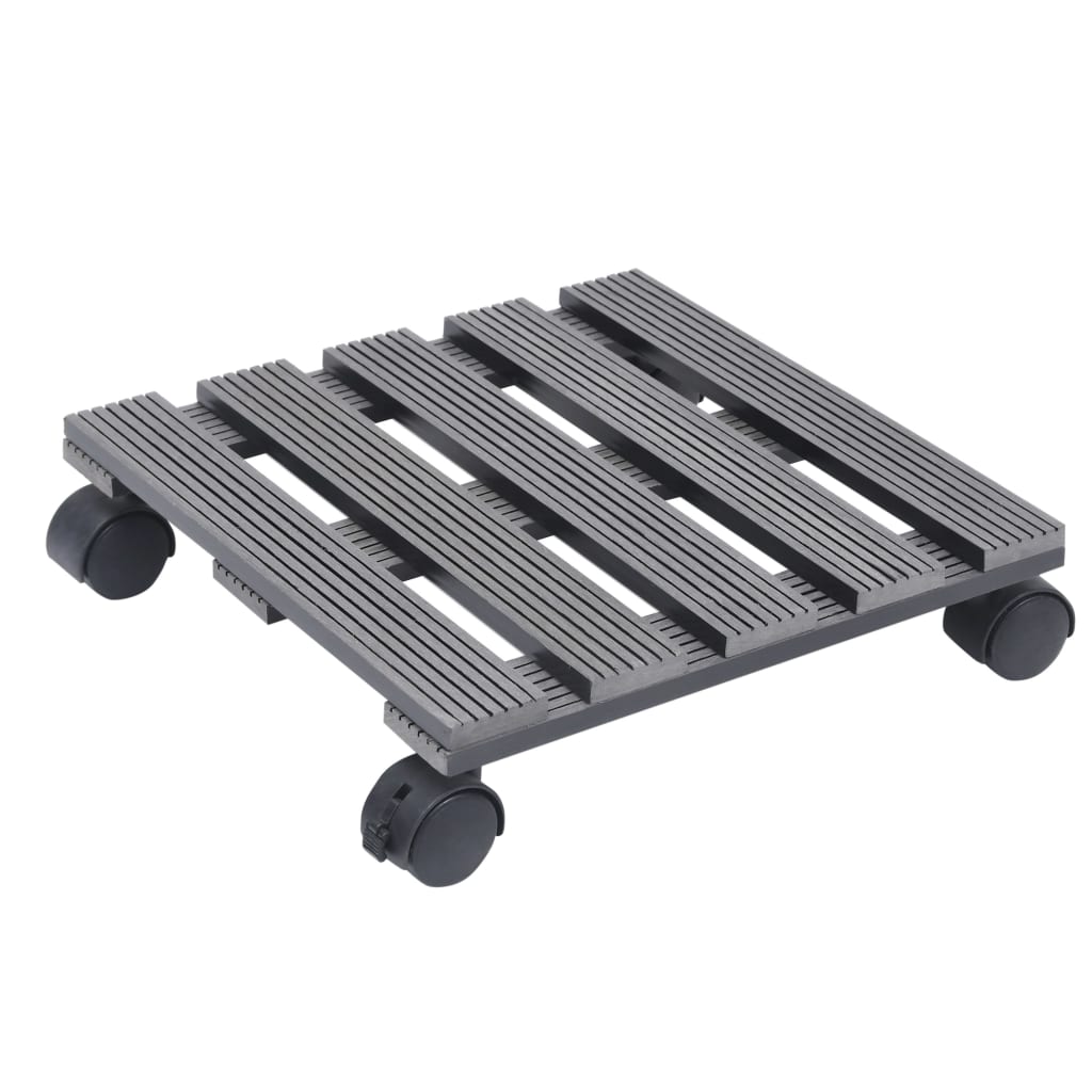 plantevogne 2 stk. 30x30x7,5 WPC grå