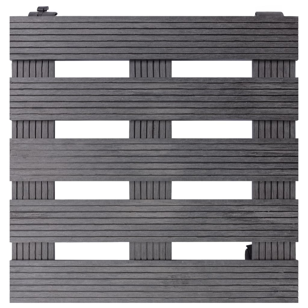 plantevogne 2 stk. 30x30x7,5 WPC grå