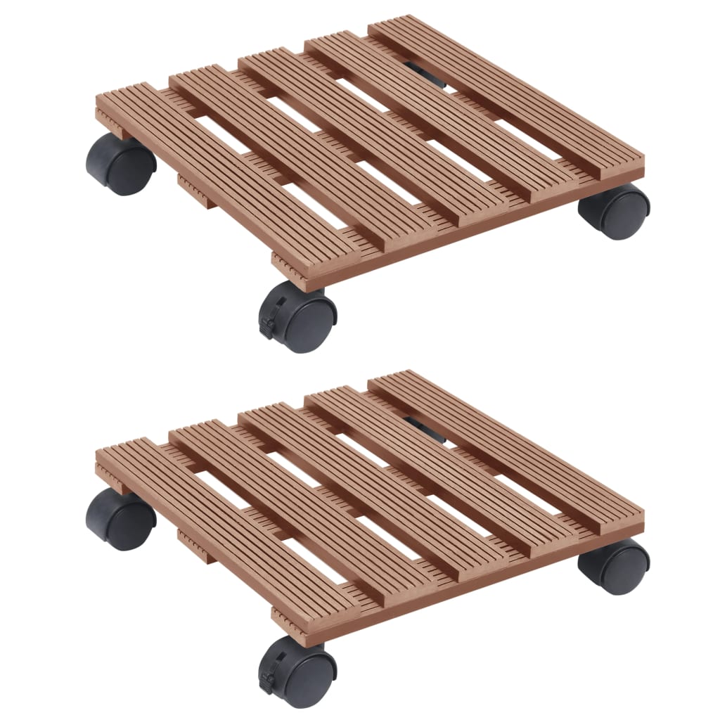plantevogne 2 stk. 30x30x7,5 WPC brun