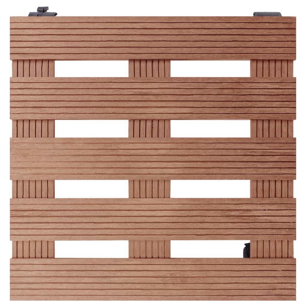 plantevogne 2 stk. 30x30x7,5 WPC brun